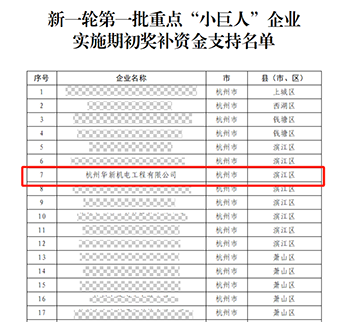 華新機(jī)電晉升國家重點(diǎn)“小巨人”啦！